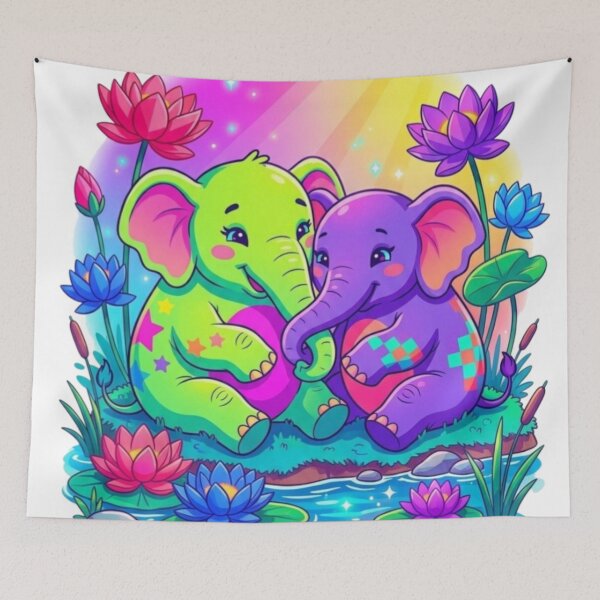 Item preview, Elephants in the forest designed and sold by PP&RAINBOW SHOP.