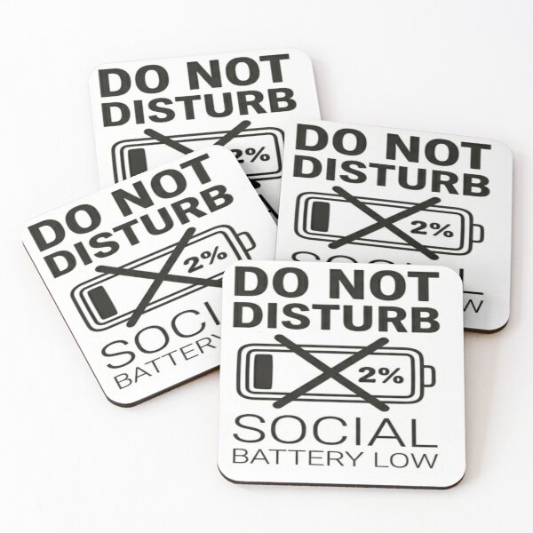 Item preview, Do Not Disturb Social Battery Low Sticker – Funny Introvert Meme designed and sold by Velora Design .