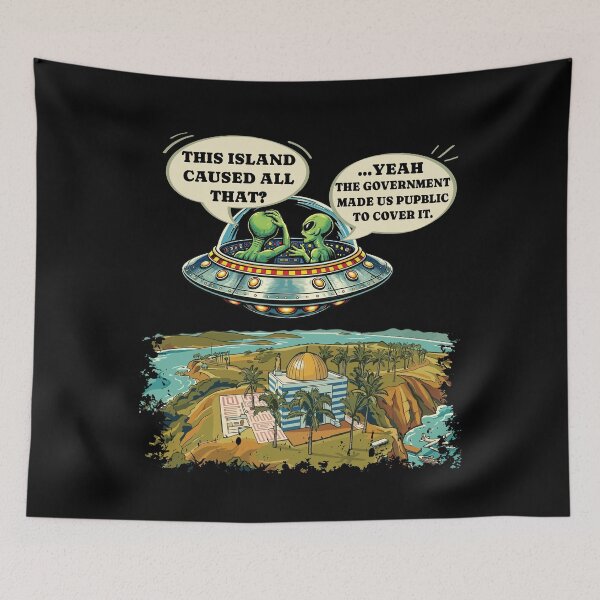 Item preview, Funny UFO Aliens Epstein Island Files Cover up Joke, Anti Trump Release the Files designed and sold by wtfbba.
