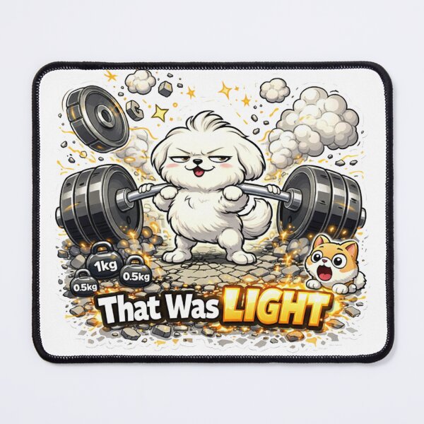 Item preview, Funny Gym Dog That Was Light - Cute Weightlifting Meme Animal Workout Design designed and sold by les3cerises.