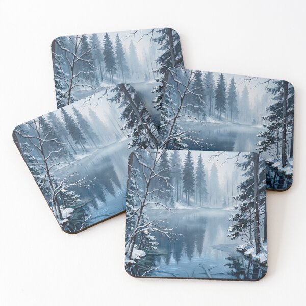 Item preview, Moody Lake In Frozen Forest designed and sold by Vista Atelier.