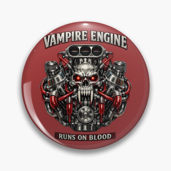 Item preview, Vampire Engine Skull Hot Rod Art designed and sold by Retro Arabica.