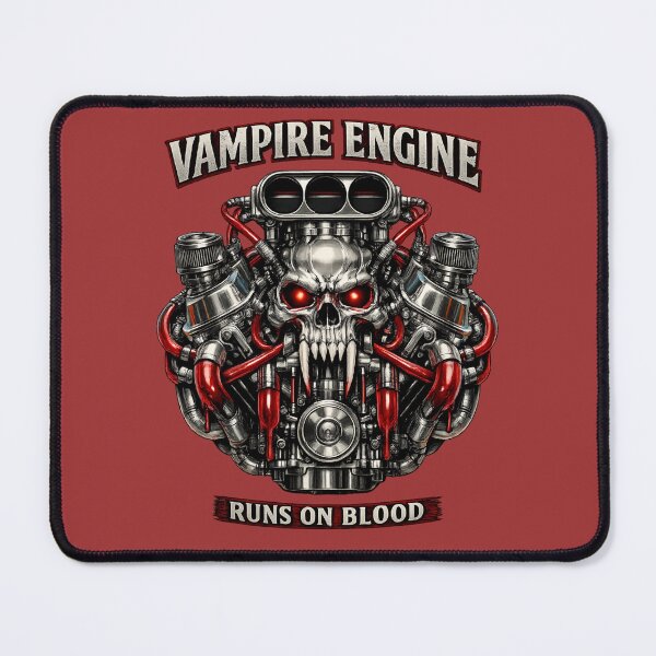 Item preview, Vampire Engine Skull Hot Rod Art designed and sold by Retro Arabica.