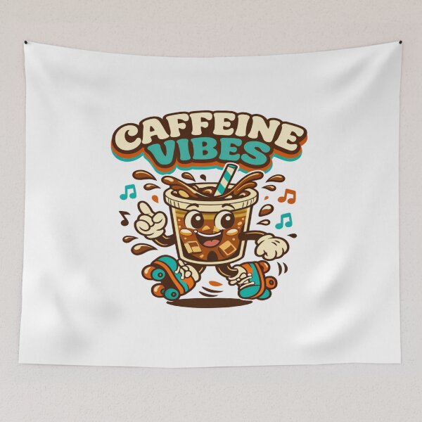 Item preview, Cute “Caffeine Vibes” Coffee Cup • Roller Skating Kawaii Drink Character • Energetic Fun Design designed and sold by Bright Nest Studio.