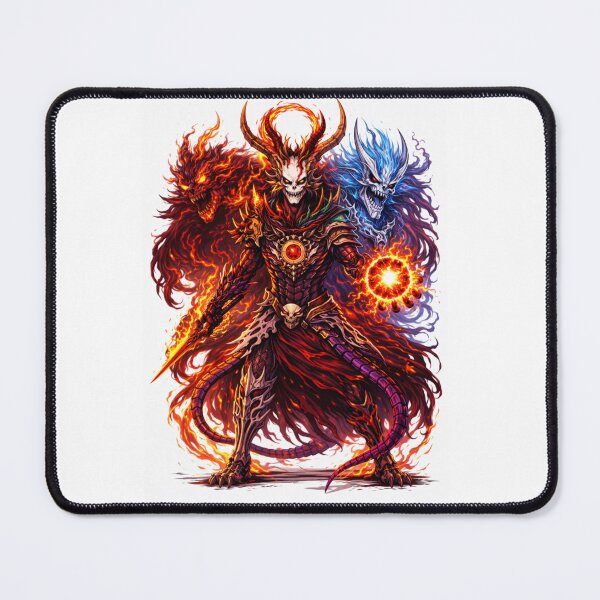 Item preview, ELEMENTAL TITAN – Fire and Ice Demon Dark Fantasy Design designed and sold by WhyNotZuK.