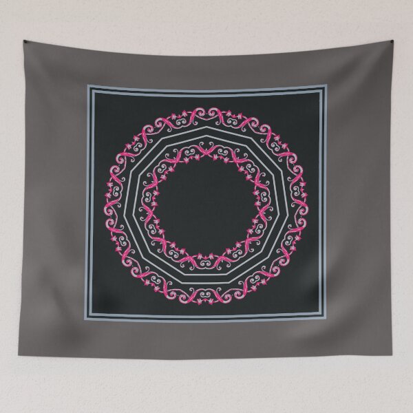 Item preview, Ornamental pink mandala on black designed and sold by ScreenPin.