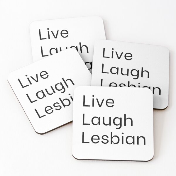 Item preview, Live Laugh Lesbian — LGBTQ Funny Quote | Bold Text Lesbian Pride designed and sold by Off Beat Tee Hut.