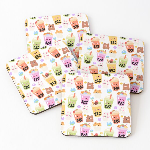 Item preview, Bubble Tea Skyland Seamless Pattern  designed and sold by KJackArtwork.