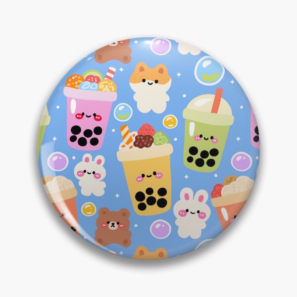 Item preview, Bubble Tea Skyland Seamless Pattern  designed and sold by KJackArtwork.