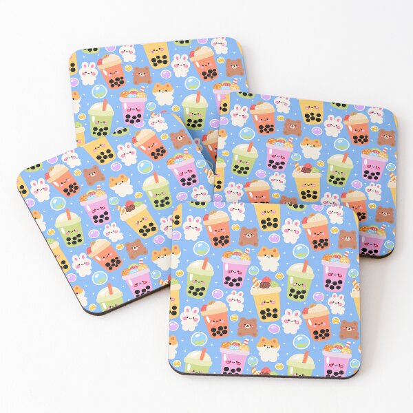 Item preview, Bubble Tea Skyland Seamless Pattern  designed and sold by KJackArtwork.