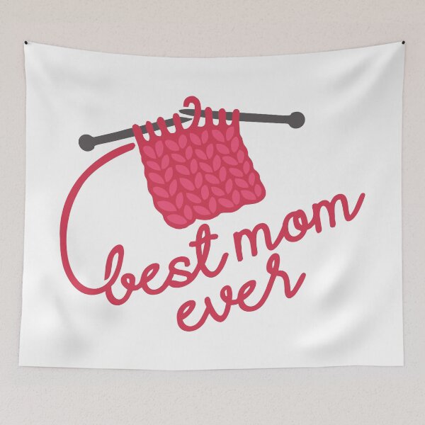 Item preview, Best Knitting Mom Ever 2026 – Cute Yarn & Needles Design for Crochet & Knitting Lovers Gift designed and sold by artworkathome.