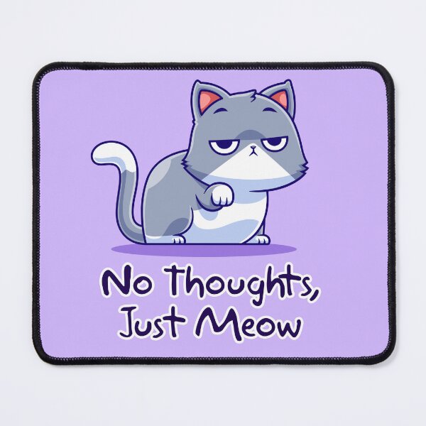 Item preview, No Thoughts Just Meow Cat Shirt | Funny Cat Meme Tee | Lazy Cat Shirt | Cute Grumpy Cat Design | Funny Animal Shirt designed and sold by amareshdas008.
