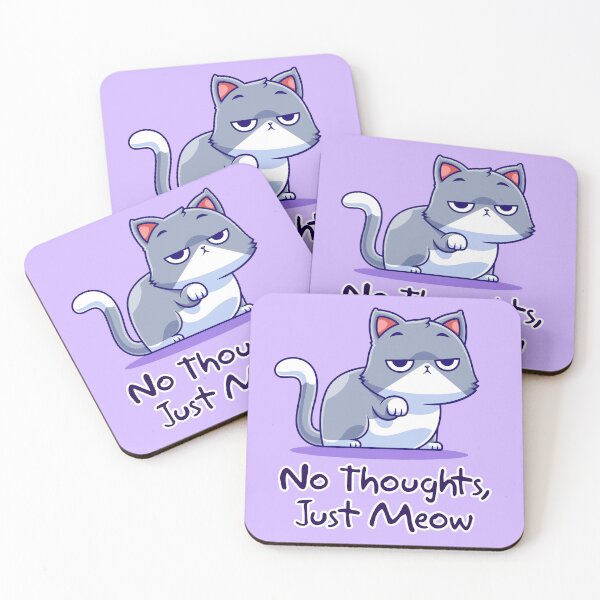 Item preview, No Thoughts Just Meow Cat Shirt | Funny Cat Meme Tee | Lazy Cat Shirt | Cute Grumpy Cat Design | Funny Animal Shirt designed and sold by amareshdas008.