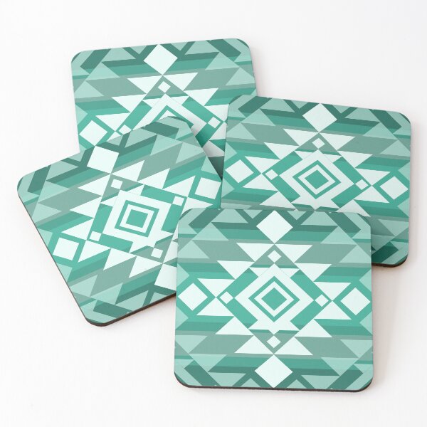Item preview, Teal Geometric Tribal Pattern | Modern Abstract Symmetry designed and sold by PAWIRADA.