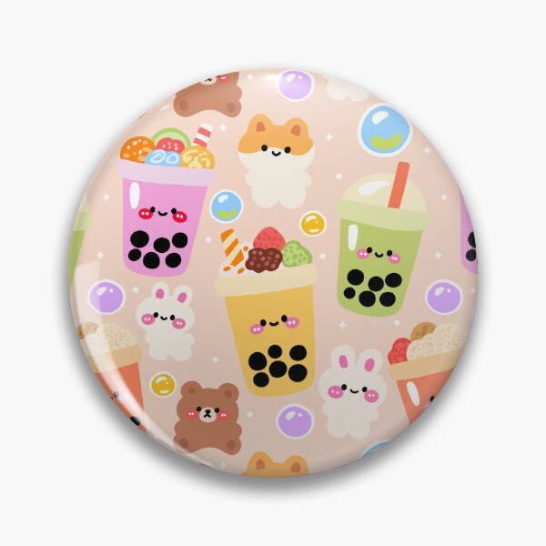 Item preview, Bubble Tea Skyland Seamless Pattern  designed and sold by KJackArtwork.