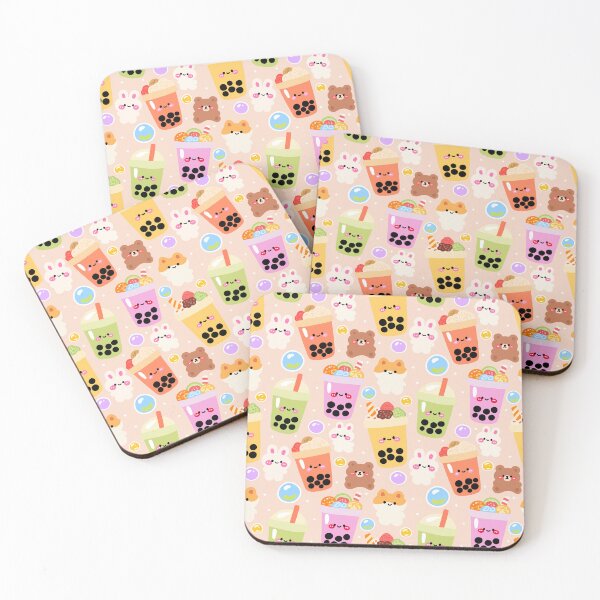 Item preview, Bubble Tea Skyland Seamless Pattern  designed and sold by KJackArtwork.