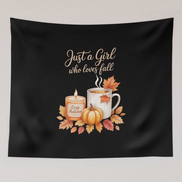 Item preview, Just A Girl Who Loves Fall Pumpkin Cozy Autumn designed and sold by FaithAbbott.