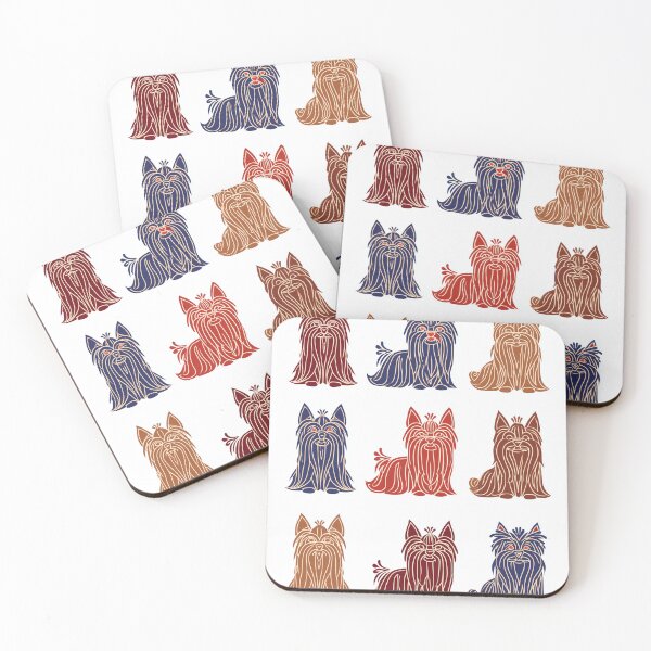 Item preview, Stylized Yorkies in Grid Pattern designed and sold by lautir.
