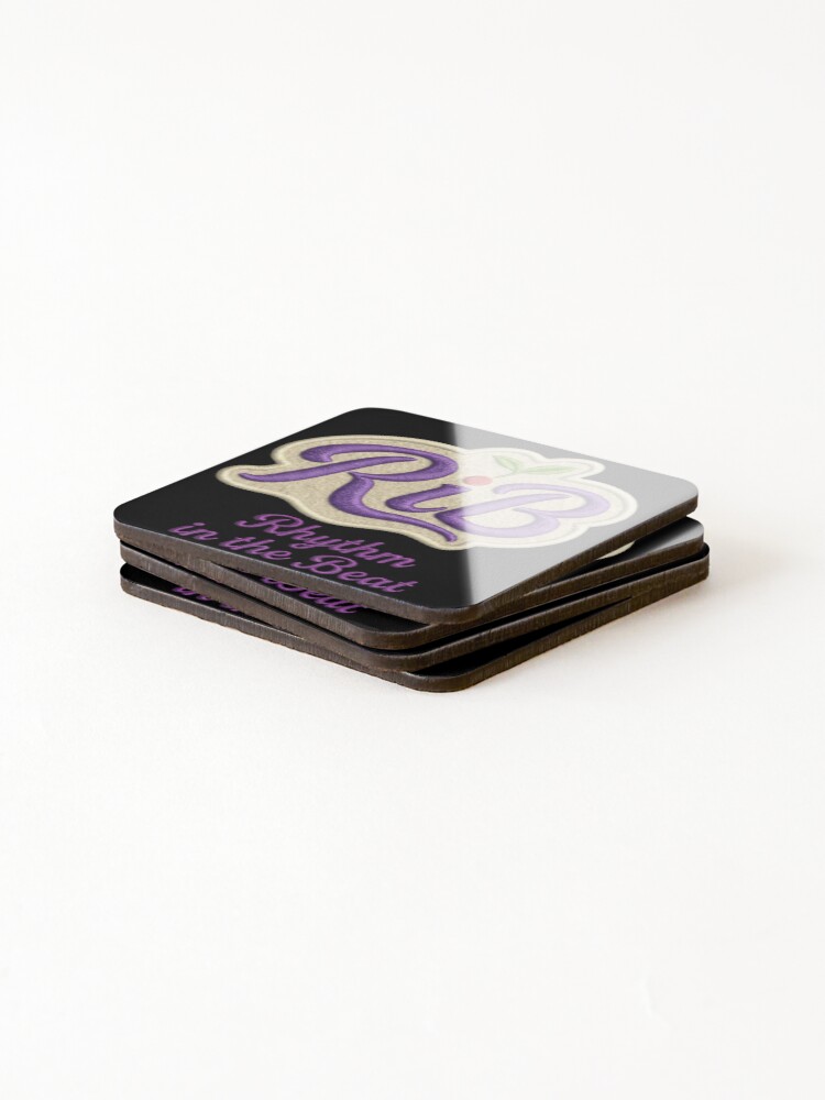 Thumbnail 4 of 5, Coasters (Set of 4), Amethyst RiB Embroidered Patch Urban Script Logo designed and sold by Rib-Brand.