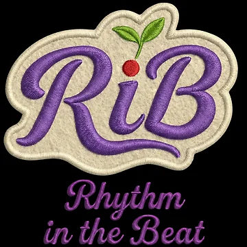 Artwork thumbnail, Amethyst RiB Embroidered Patch Urban Script Logo by Rib-Brand