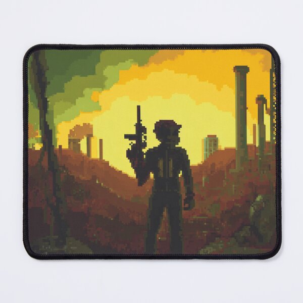 Item preview, Pixel Wasteland Survivor – Retro Post‑Apocalyptic Artwork designed and sold by Pixel8Prints.