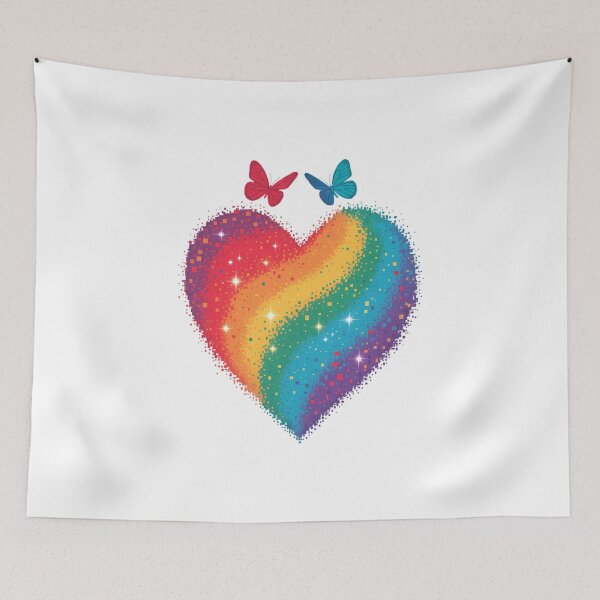 Item preview, LGBTQ Rainbow Butterfly Pride Love Heart Gay LGBTQ Support Social Justice LGBTQ Pride Equality Butterfly designed and sold by FaithAbbott.