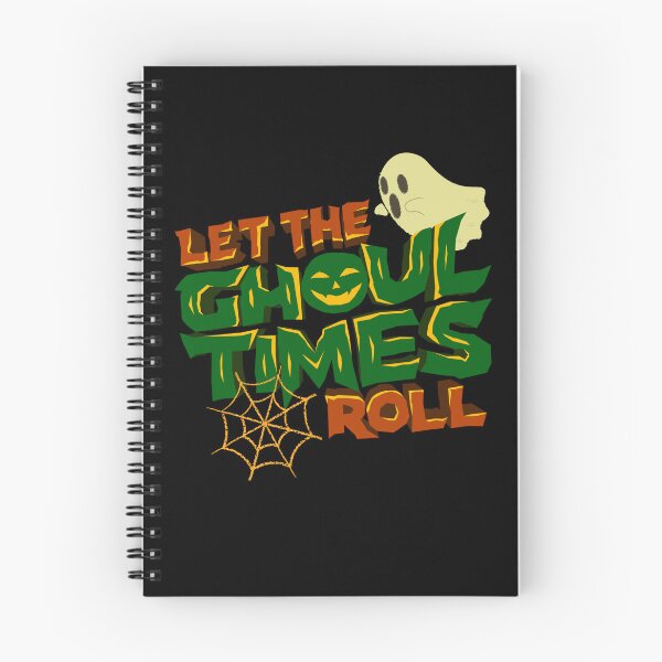 Item preview, Spooky Halloween Typography: "Let The Ghoul Times Roll" Ghost & Pumpkin Art designed and sold by Rednotice11.