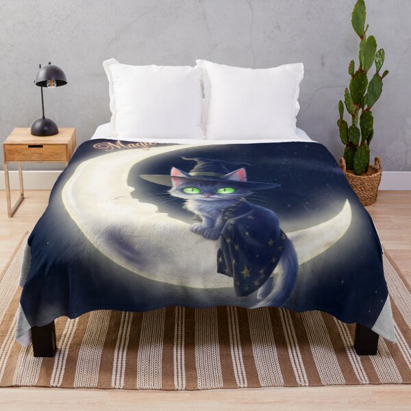 Item preview, Witch cat with moon : “Magic in Progress” designed and sold by Utsav kadia.