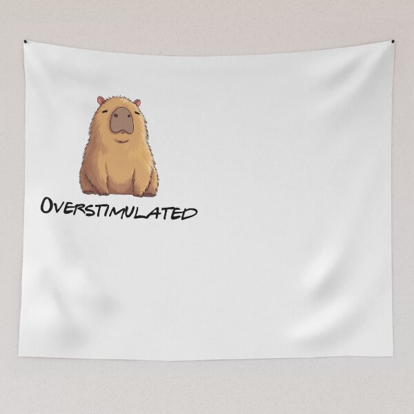 Item preview, Overstimulated Capybara Funny Introvert Animal designed and sold by NicolasGlowArt.