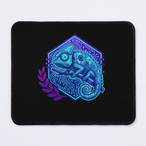 Item preview, Cyber Chameleon Tech Art - Futuristic Neon Circuit Lizard Design designed and sold by AbulailArt.