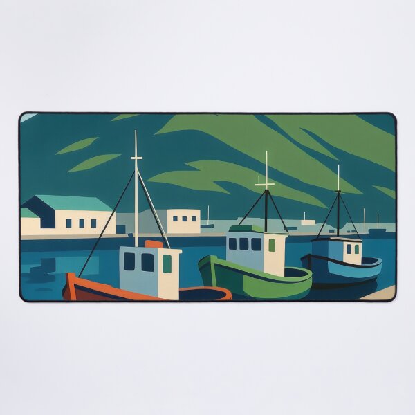 Item preview, Fishing Village designed and sold by ZanyPaintbrush.