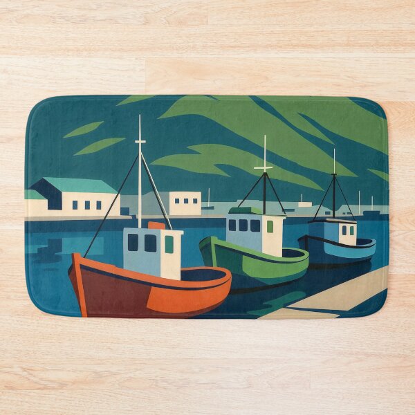 Item preview, Fishing Village designed and sold by ZanyPaintbrush.