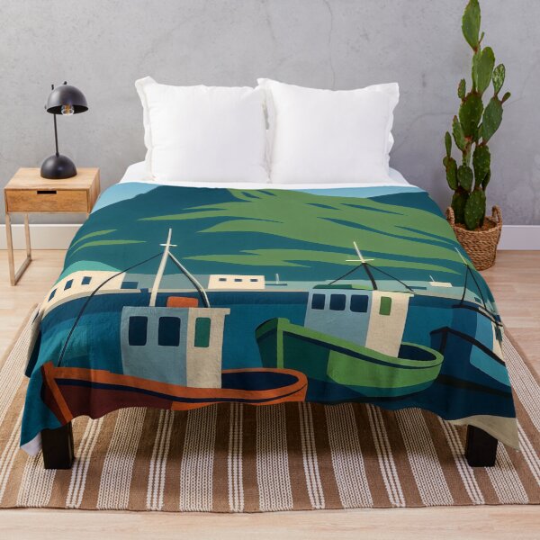 Item preview, Fishing Village designed and sold by ZanyPaintbrush.