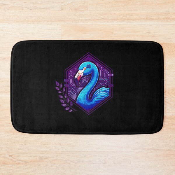 Item preview, Cyber Flamingo Futuristic Tech Art - Neon Circuit Bird Illustration designed and sold by AbulailArt.
