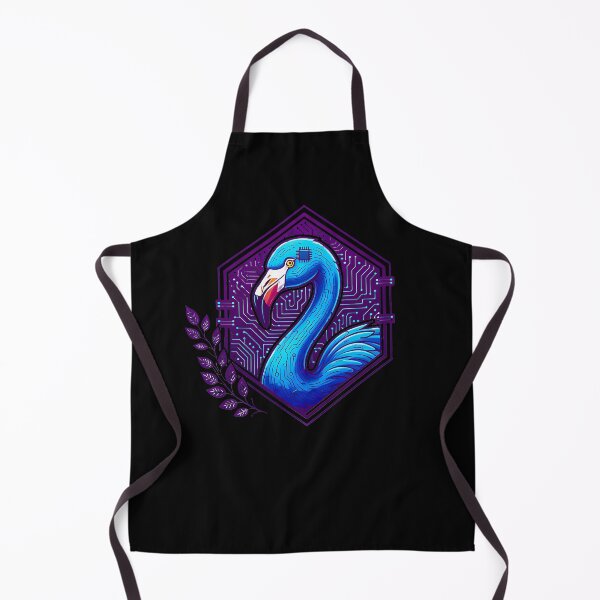 Item preview, Cyber Flamingo Futuristic Tech Art - Neon Circuit Bird Illustration designed and sold by AbulailArt.