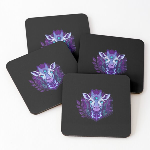 Item preview, Cyber Giraffe Tech Art - Futuristic Neon Circuit Wildlife Illustration designed and sold by AbulailArt.