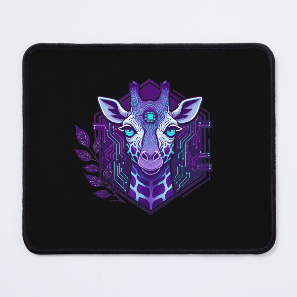 Item preview, Cyber Giraffe Tech Art - Futuristic Neon Circuit Wildlife Illustration designed and sold by AbulailArt.