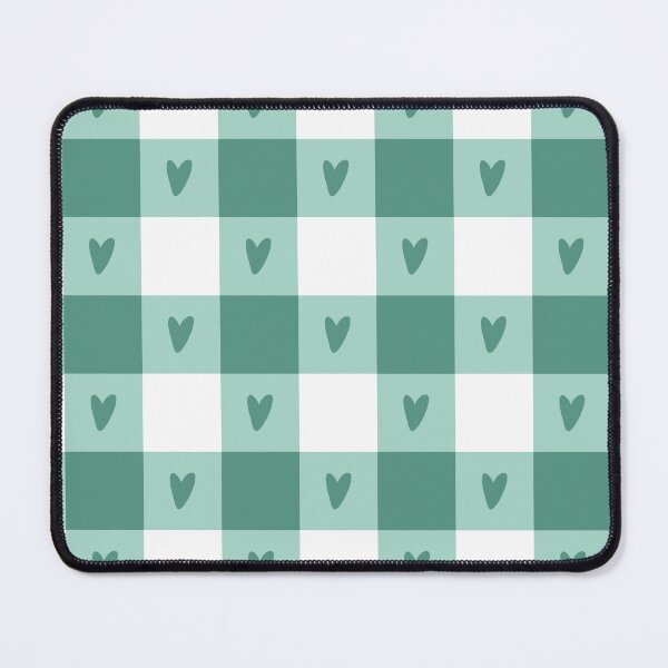 Item preview, Green heart gingham seamless repeating pattern designed and sold by SeamlessDsign.