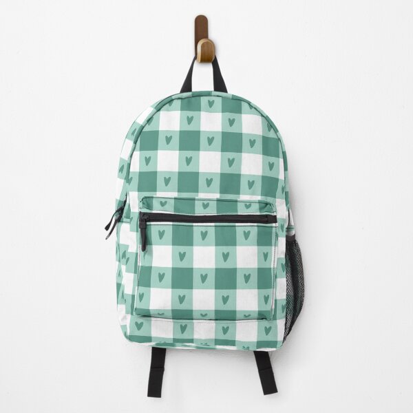 Item preview, Green heart gingham seamless repeating pattern designed and sold by SeamlessDsign.
