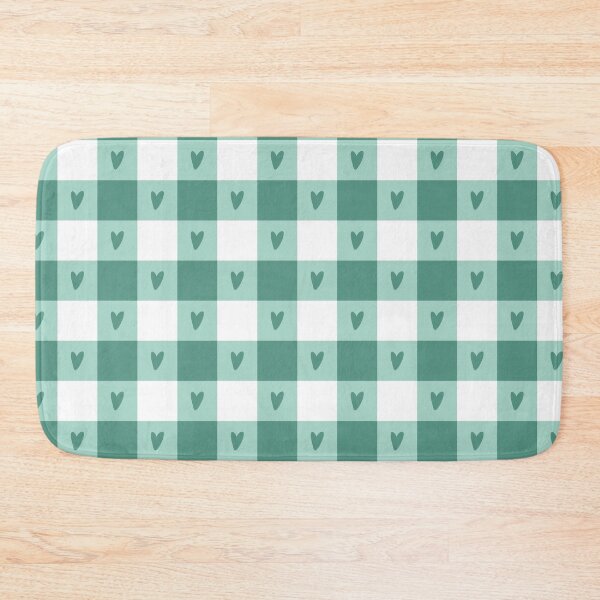 Item preview, Green heart gingham seamless repeating pattern designed and sold by SeamlessDsign.