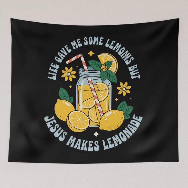 Item preview, Christian Lemonade Life Gave Me Lemons But Jesus Made Lemonade Jesus Faith Bible Verse Religious Inspirational Summer designed and sold by TrinaEspinoza.