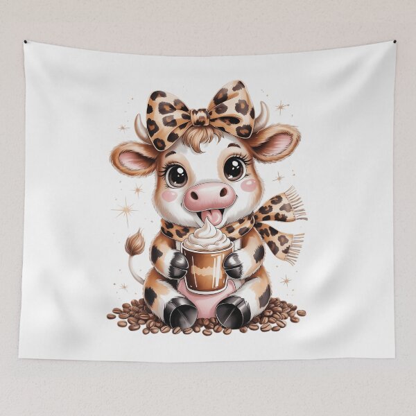 Item preview, Coffee Addict Highland Cow Leopard Print Coffee Lovers designed and sold by TrinaEspinoza.