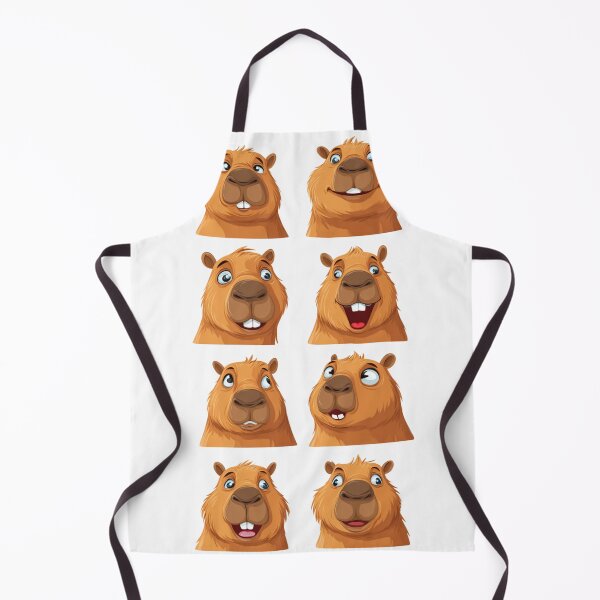 Item preview, Cute Capybara Faces Funny Animal Expressions designed and sold by NicolasGlowArt.
