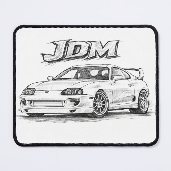 Item preview, JDM Sports Car Sketch Illustration – Japanese Street Racing Style Line Art Design designed and sold by Bluebubbies.