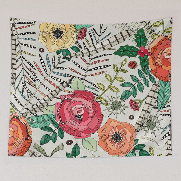 Item preview, boho winter floral chalk designed and sold by scrummy.