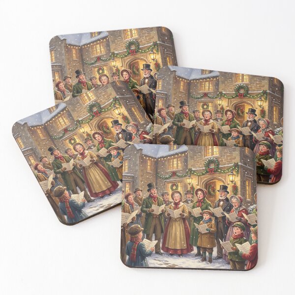 Item preview, Victorian Carol Singers at a Country Manor  designed and sold by acceleratorhams.