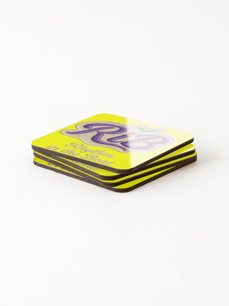 Thumbnail 4 of 5, Coasters (Set of 4), Amethyst RiB Embroidered Patch Urban Script Logo designed and sold by Rib-Brand.