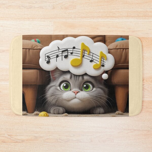 Item preview, Funny Introvert Cat Hiding Under Couch Doorbell Anxiety Cute Kawaii Cat Design designed and sold by Tpac-goods.