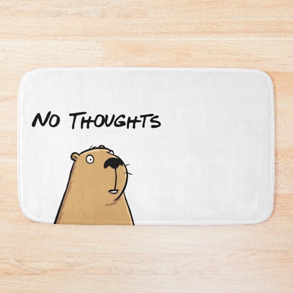 Item preview, No Thoughts Capybara Meme Funny Animal designed and sold by NicolasGlowArt.
