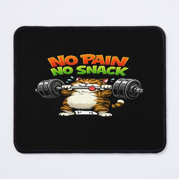 Item preview, Cute “No Pain No Snack” Cat • Funny Gym Fitness Kitty • Workout Motivation CartoonCute “No Pain No Snack” Cat • Funny Gym Fitness Kitty • Workout Motivation Cartoon designed and sold by Bright Nest Studio.